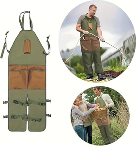 Outdoor Casual Polyester Leggings Courtyard Use Reusable Sleeveless Stain Resistance Adjustable Straps <b>Garden</b> Bib <b>Apron</b> - Product Image 5