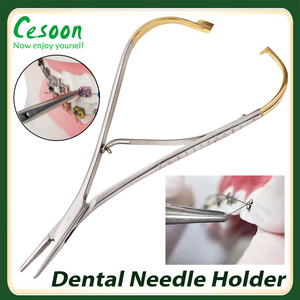 Pinza manual para agujas dentales, alicate Mathieu para ortodoncia, anillo elástico de goma, soporte de acero inoxidable para cirugía dental, 1 unidad - Product Image 3