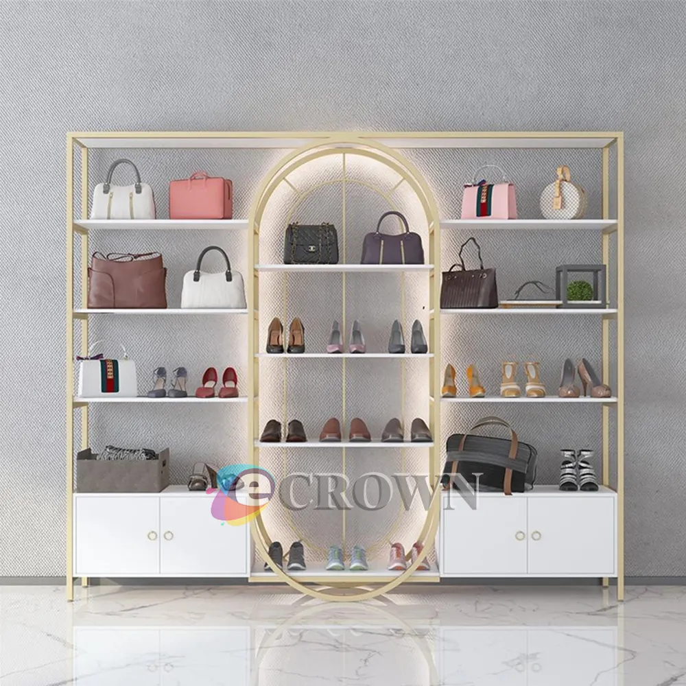 Shoe kiosk shelves design hangbag cabinet Retail shop showcase design For Sale shoe kiosk shelves design