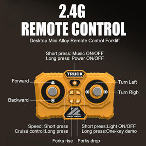 AiJH Mini Excavadora RC 1:64 con Remolque, Camión Volquete Metálico, Montacargas Eléctrico a Control Remoto, Juguetes de Excavadora RC - Product Image 5