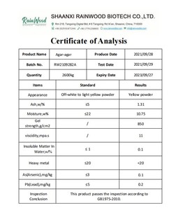 卸売増粘剤バルク食品グレードアガーパウダー9001200強度アガーアガー - Product Image 2