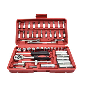 Small 53 Pc Tool Set 1/4 In Drive Socket Wrench Kit For Automotive And Mechanical Repair - Product Image 1