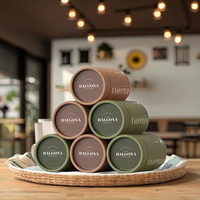 Emballage cylindrique en carton kraft imprimé écologique personnalisé pour le tube rond en carton pour les grains de café de thé à usage alimentaire