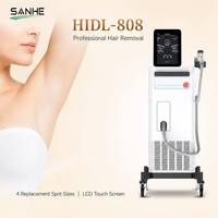 Mesin Penghilang Bulu Laser Dioda 808nm Frekuensi Dapat Diatur 1-10Hz dengan Pulsa Ultra Pendek untuk Salon Kecantikan Profesional
