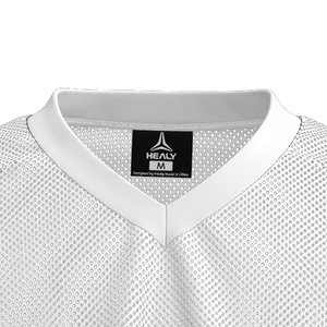 เสื้อเจอร์ซีย์ตาข่ายคอวีสไตล์อเมริกันย้อนยุคสำหรับผู้ชาย HEALY ปรับแต่งได้ ตัดต่อผ้าแบบต่างกัน น้ำหนักเบา ระบายอากาศได้ดี แห้งเร็ว 100% - Product Image 4