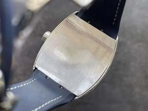 Montre mécanique de haute qualité, nouvelle montre à cadran en cristal bleu FM V45, bracelet en cuir 316L, montre en moissanite et zircon - Product Image 2