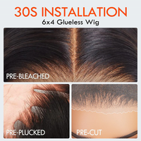 Perruques Courtes Bob en Cheveux Humains Naturels, Ondulées et Bouclées, avec Dentelle Frontale HD, Style Pixie Birman, pour Femmes