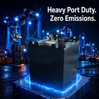 Chariot Portuaire à Portique Électrique (RTG) sur Batterie au Lithium 80V 700Ah LiFePO4 – Équipement Portuaire Lourd pour Transport Navire-Côtier et Alimentation Auxiliaire