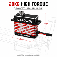 Servomoteur de queue brushless haute performance 20KG 12V étanche avec engrenages en acier inoxydable pour drone quadricoptère - Vente en gros XQ-POWER XQ-BLS8120H