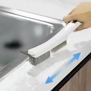 Yeni tasarım taşınabilir mutfak çelik tel fırçalar ev iki taraflı yumuşak kıl fırça yarık fırça ile küçük kürek