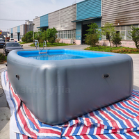 Piscine gonflable portable personnalisée de 4 m avec échelle, vente en gros
