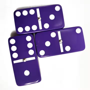 Juego de dominó morado personalizado, juego de dominó familiar de color Chickie para juego educativo en interiores - Product Image 6