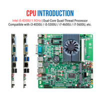 Nouvelle carte mère industrielle Mini ITX Intel Core I5-4300U I5-5300U I7-5600U DDR3 SO-DOMM JCOM Hardware Watchdog GPIO Mini PCIe