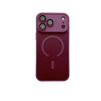 Coque semi-transparente mate effet peau magnétique en PC pour iPhone 18 Pro Max avec protection d'objectif et design rigide antichute
