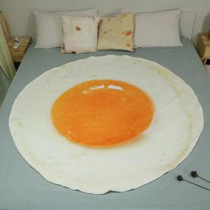 Personalizado bajo Moq diferentes tamaños 120cm diseño chal mexicano panqueque forma redonda <span class=keywords><strong>Pizza</strong></span> Tortilla Waffle Manta - Product Image 5