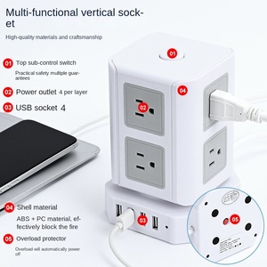 Nouveau style Protection contre les surtensions Prises Ports USB Rallonge Prise de station de prise multiple - Product Image 5