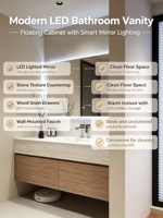 Meuble de salle de bain sur mesure pour toute la maison, disponible en plusieurs couleurs avec conception CAO