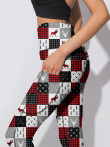 กางเกงโยคะไร้ตะเข็บเอวสูงสำหรับผู้หญิงเสื้อผ้าเลกกิ้งสำหรับฟิตเนสควบคุมหน้าท้องพร้อมกระเป๋าขนาดพลัสไซส์ - Product Image 2