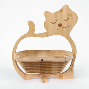 Panier à <span class=keywords><strong>fruits</strong></span> en bambou pliable, panier à <span class=keywords><strong>fruits</strong></span> secs en bois, plateau alimentaire en bambou, se transforme en panier à collation en bois - Product Image 5