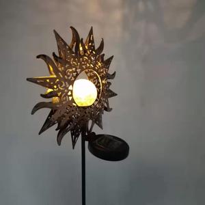 Solar Garden <b>Light</b> Sunflower Shape <b>LED</b> Outdoor Decorative Lamp Water Resistant Free Standing - Product Image 3
