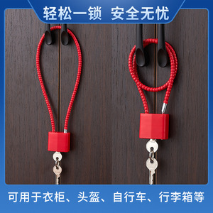 สายล็อคจักรยานแบบนิ่ม ทำจากเหล็กกล้า ยาว 120 ซม.  วัสดุโลหะผสมสังกะสี  แบบรหัส 3 หลัก สำหรับล็อคตู้ ล็อคจักรยาน เพื่อความปลอดภัย - Product Image 5