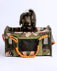 Qbellpet 2024 out-of-ofis köpek taşıyıcı turuncu askıları ile Camo katlanabilir köpekler yavru konfor taşınabilir evcil hayvan taşıyıcı çanta lüks - Product Image 3
