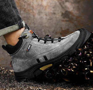 Venta caliente Hombres Puntera <span class=keywords><strong>de</strong></span> acero Zapatos <span class=keywords><strong>DE</strong></span> <span class=keywords><strong>SEGURIDAD</strong></span> Cuero Construcción <span class=keywords><strong>Seguridad</strong></span> Tobillo <span class=keywords><strong>Botas</strong></span> <span class=keywords><strong>DE</strong></span> TRABAJO - Product Image 4