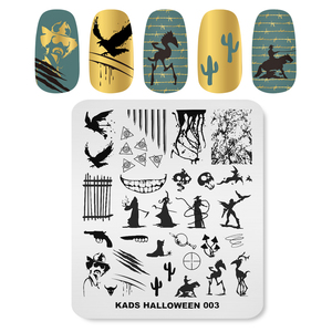 Plaques de tamponnage pour ongles en acier inoxydable à thème Halloween, pochoirs souples pour nail art, pour manucure en salon - Product Image 4