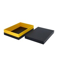 Boîte d'impression personnalisée noir, boîte en papier ondulé laminé en carton durable, coffret cadeau en carton