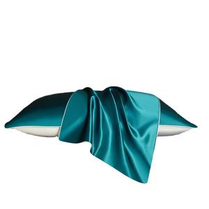 Authentique <span class=keywords><strong>taie</strong></span> d'<span class=keywords><strong>oreiller</strong></span> en soie de mûrier unilatérale couleur unie 100% <span class=keywords><strong>anti</strong></span>-acariens roulé stock double pour chambre à coucher Sleek Home Sleep - Product Image 5
