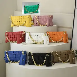 Großhandel kleine Umhängetasche Mini-Einkaufstasche Charms Leder Geldbörse Schlinge Handtaschen Damen Frauen