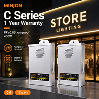 Alimentation LED extérieure étanche IP45 400W 12V 33.3A CA/CC semi-adhésive pour éclairage de signalisation