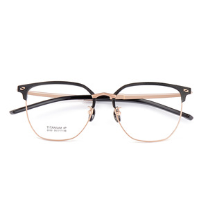 Monturas de Gafas de Titanio Fangyuan, Rectangulares, Media Montura 6699, Ligeras, Unisex, Lentes Acrílicas, Origen Danyang - Product Image 1