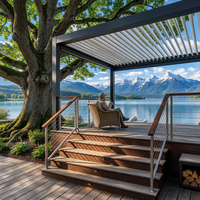 Pergola bioclimatique extérieure rétractable en aluminium sur mesure, auvent de patio de haute qualité facile à installer pour jardin