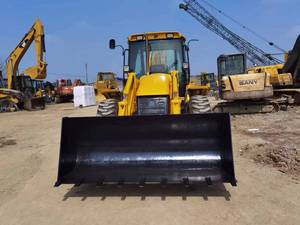 Chargeuse-pelleteuse JCB jaune d'occasion, matériel de construction avec moteur, système hydraulique, boîte de vitesses, pompe, moteur, 10300 kg, 0-2000 heures - Product Image 2