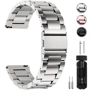 批发定制表带三珠304不锈钢金属18毫米20毫米22毫米24毫米手表金属表带