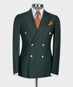 Smoking da sposa personalizzato sposo Business Party abito maschile Slim Fit Blazer formale <span class=keywords><strong>abiti</strong></span> da ballo da <span class=keywords><strong>uomo</strong></span> <span class=keywords><strong>abiti</strong></span> <span class=keywords><strong>verde</strong></span> scuro - Product Image 6