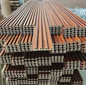 Panneau mural en WPC rainuré ignifuge, écologique, pour <span class=keywords><strong>d</strong></span>écoration murale intérieure - Product Image 5