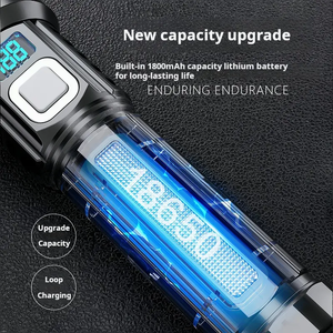 Xinsite sạc <span class=keywords><strong>LED</strong></span> Đèn pin không thấm nước ABS nhựa ngọn đuốc cho cắm trại và khẩn cấp - Product Image 2