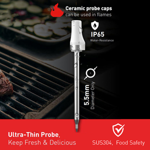 Ultra-Thin Newest <strong>Wireless</strong> BBQ Thermometer Remote-<strong>Controlled</strong> Oven Rotisserie Smoker Baking OEM/ODM <strong>Temperature</strong> Instruments - Product Image 3
