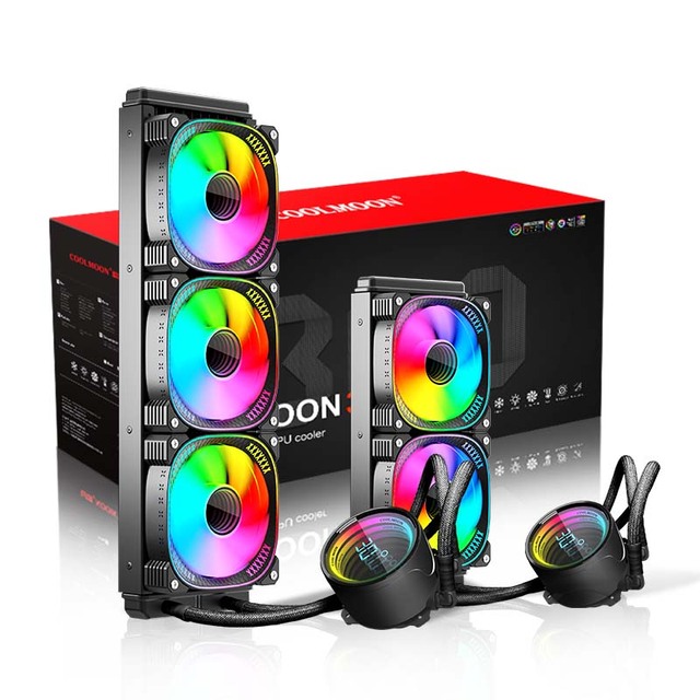 COOLMOON ICEMOON-SER Gaming Computer Water Cooling System for Pc Desktop High Performance Black Aio Cpu Cooler Cpu Liquid Cooler