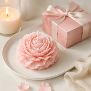 Vela de Cera de Soja con Flor de Peonía Hecha a Mano Oshine, Regalo para el Día de la Madre, Fragancia Floral Estética, Recuerdo para Bodas y Fiestas, Velas Artísticas al por Mayor - Product Image 5