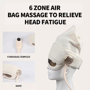 Masajeador de cabeza Bolsa de aire de carga Cuero cabelludo Terapia de cabeza Sombrero de masaje para ayudar a dormir Calor para aliviar el dolor y la relajación - Product Image 5