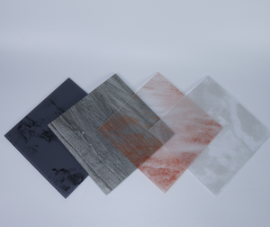 Panneau de verre décoratif à motif marbré, verre trempé imprimé pour cloisons murales intérieures, sols et décoration de bâtiments - Product Image 4