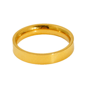 ZOGXIN Gold Plated <b>Titanium</b> Steel <b>Ring</b> Plain Band Women's Jewelry Everyday Wear Geometric Design Circular Lines - Product Image 5