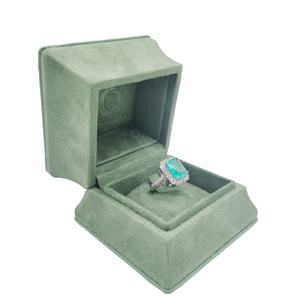 กล่องเครื่องประดับกำมะหยี่นุ่มสีเขียวหรูหรากล่องของขวัญกล่องใส่สร้อยคอ - Product Image 4