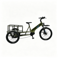 Tricycle électrique à 3 roues avec assistance électrique, freins à disque hydrauliques intégrés en aluminium et lithium, conduite stable pour personnes âgées et courses