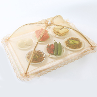Couverture de nourriture pliable pour la cuisine domestique couverture de légumes d'été multifonctionnelle Table à manger anti-poussière anti-mouches couverture de nourriture