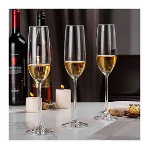 SUNYO Clear Wine Glass Goblet <strong>Champagne</strong> Lead Free Crystal 230ml 7.8oz CLASSIC Classical <strong>Champagne</strong> <strong>Flutes</strong> 100 Degree Drink Glass - Product Image 1