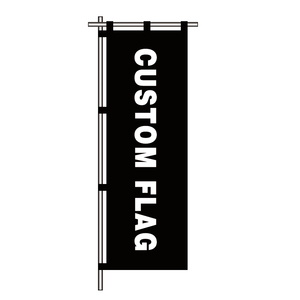 Hot Sale High Quality Polyester Nobori Flags Custom Indoor/Outdoor Digital Logo Printing Promotional Aluminium Flagpole Single